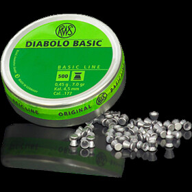 RWS Diabolos Basic - Kal. 4,5 mm - 0,45g - 500 Stck.