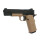 Softair - Pistole - KJ Works KP-11 Full Metal GBB-Tan - ab 18, über 0,5 Joule