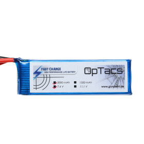 OpTacs LIPO 2000mAh 7.4V 25C Micro TAMIYA