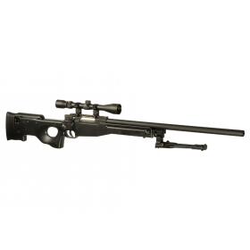 Softair - Sniper - Well L96 Sniper Rifle Set Upgraded-Schwarz - ab 18, über 0,5 Joule