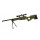 Softair - Sniper - Well L96 Sniper Rifle Set Upgraded-OD - ab 18, über 0,5 Joule