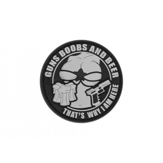JTG Guns Boobs and Beer Rubber Patch-Multicolor