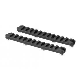 Amoeba 5 Inch M-LOK-Compatible Plastic Rail 2-Pack Black
