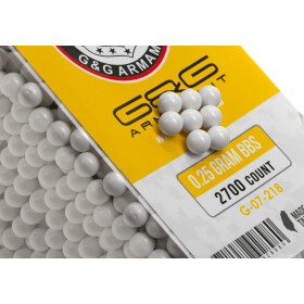 Softair - Bullets G & G 0.25g Perfect BB 2700rds White