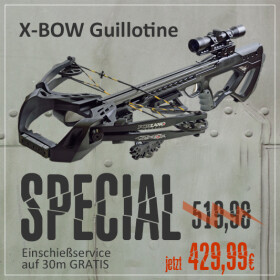 [SPECIAL] SET X-BOW Guillotine - 400 fps / 185 lbs - Farbe: Camo - inkl. Einschießservice auf 30m