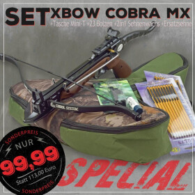 [SPECIAL] SET X-BOW COBRA MX im Bag Package - 80 lbs / 165 fps | Farbe: schwarz