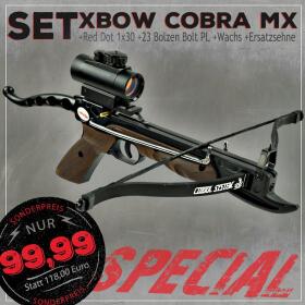 [SPECIAL] SET X-BOW COBRA MX in Red Dot Package - 80 lbs...
