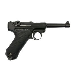 Softair - Pistole - WE P08 Full Metal GBB-Schwarz - ab 18, über 0,5 Joule