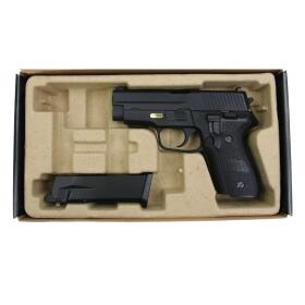 Softair - Pistole - WE P228 Full Metal GBB-Schwarz - ab 18, über 0,5 Joule