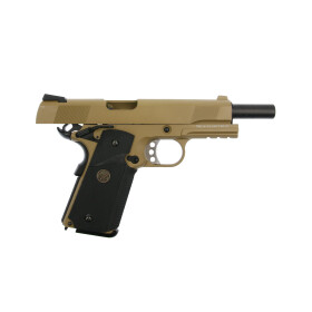 Softair - Pistole - WE M1911 MEU Tactical Full Metal GBB-Desert - ab 18, über 0,5 Joule
