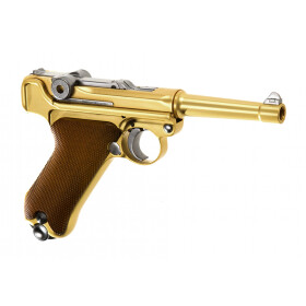 Softair - Pistole - WE P08 Full Metal GBB-Gold - ab 18,...