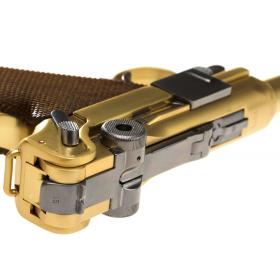 Softair - Pistole - WE P08 Full Metal GBB-Gold - ab 18, über 0,5 Joule