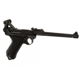 Softair - Pistole - WE P08 8 Inch Full Metal GBB-Schwarz - ab 18, über 0,5 Joule