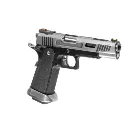 Softair - Pistole - WE Hi-Capa 5.1 Force Full Metal GBB-Silver - ab 18, über 0,5 Joule