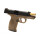 Softair - Pistole - WE - WET-05 BK Gold Barrel Metal Version GBB FDE - ab 18, über 0,5 Joule