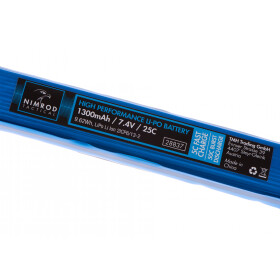 Nimrod Lipo 7.4V 1300mAh 25C Stock Tube Type T-Plug-Blau