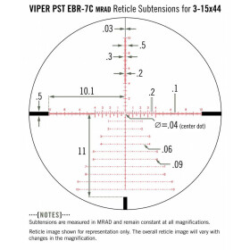 Vortex Optics Viper PST Gen II 3-15x44 MRAD FFP EBR-7C