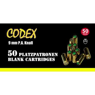 CODEX - Platzpatronen 9 mm P.A. Knall - 50 Stück