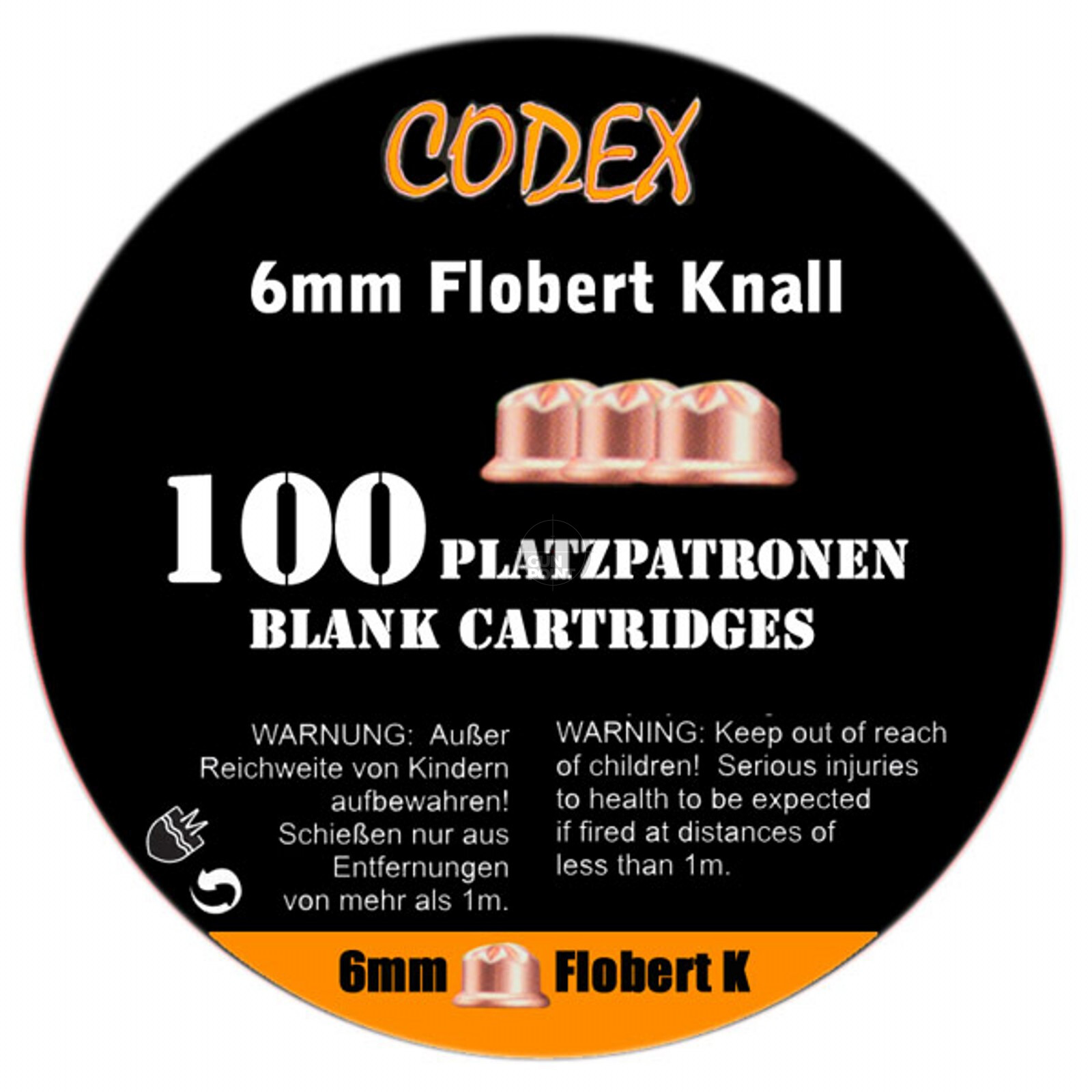 CODEX Platzpatronen - 6 mm Flobert Knall - 100 Stück