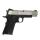 SET !!! Softair - Pistol - KWC - Colt 1911 Railgun Bicolor CO2 GBB - from 18, over 0,5 Joule