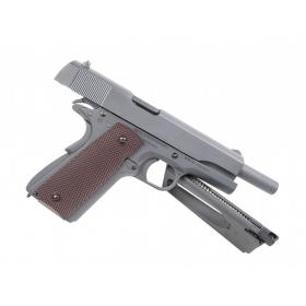 SET !!! Softair - Pistol - KWC - Colt 1911 parkerized CO2 GBB-F - 6mm KWC - from 18 - over 0,5 Joule