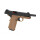 SET !!! Softair - Pistole - KJW - KP-11 Full Metal GBB TAN - ab 18, über 0,5 Joule