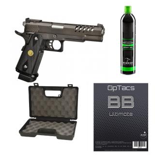 SET !!! Softair - Pistole - WE - Hi-Capa 5.1 K Full Metal GBB - ab 18, über 0,5 Joule