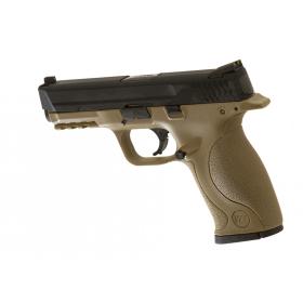SET !!! Softair - Pistol - WE - M&P Metal Version GBB desert - from 18, over 0.5 joules