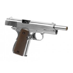 SET !!! Softair - Pistole - WE - M1911 Full Metal V3 GBB silver - ab 18, über 0,5 Joule
