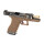 SET !!! Softair - Pistol - WE - G-Force 17 SV Gold Barrel Metal Version GBB desert - from 18, over 0.5 joules