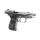 SET !!! Softair - Pistol - WE - M84 Full Metal GBB silver - from 18, over 0.5 joules