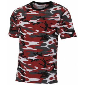 US T-Shirt, "Streetstyle",red-camo, 140-145...