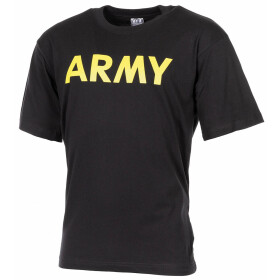 T-Shirt, bedruckt, "Army",schwarz