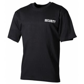 T-Shirt, schwarz,Security, bedruckt