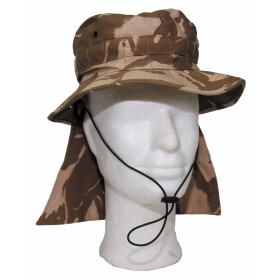 Brit. Combat bush hat,neck guard,DPM desert, mint.