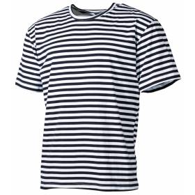 Russ. Marine T-Shirt,weiß-blau, halbarm