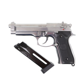 Air Pistol - NX92 Premium Classic Chrome - BlowBack - Co2 System- Cal. 4.5 mm BB