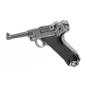 Softair - Pistole - WE - P08 Full Metal GBB silver - ab 18, über 0,5 Joule