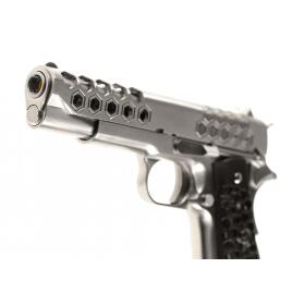 2nd Chance | Softair - Pistole - WE - M1911 Hex Cut Full Metal GBB silver - ab 18, über 0,5 Joule