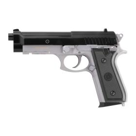 Softair - Pistol - PT92 spring pressure silver metal...