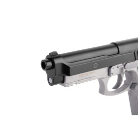 Softair - Pistole - PT92 Federdruck silber Metallschlitten - ab 14, unter 0,5 Joule