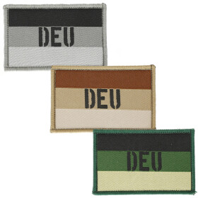 OpTacs DEU Patch 3er Pack - Klettabzeichen Deutschland gewebt - grey, green, desert