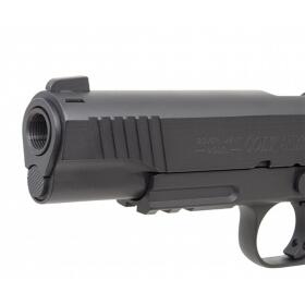 Softair - Pistole - KWC - Colt 1911 Rail Gun blackmatt CO2 GBB - ab 18, über 0,5 Joule