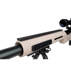 Softair - Gewehr - GSG 4410 Sniper Federdruck tan - inkl. Zielfernrohr - ab 18, über 0,5 Joule